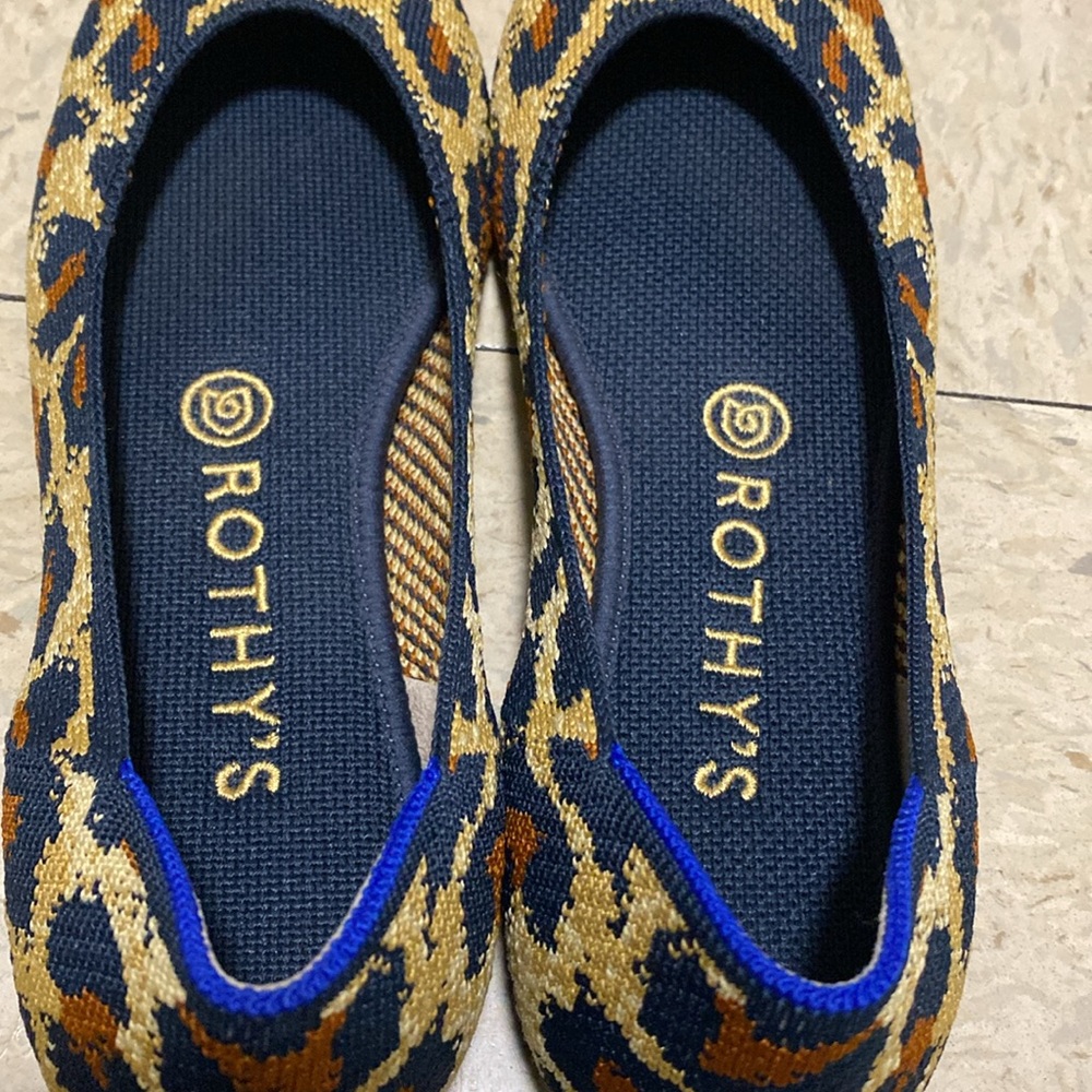Rothy’s Square Flat Leopard Print Size 7.5 - image 4